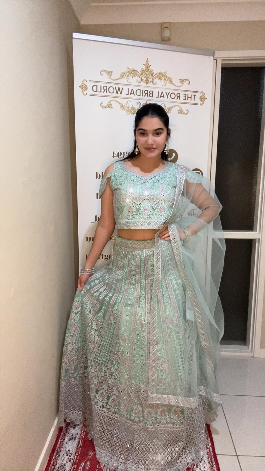 Elegant Pastel Blue Lehenga