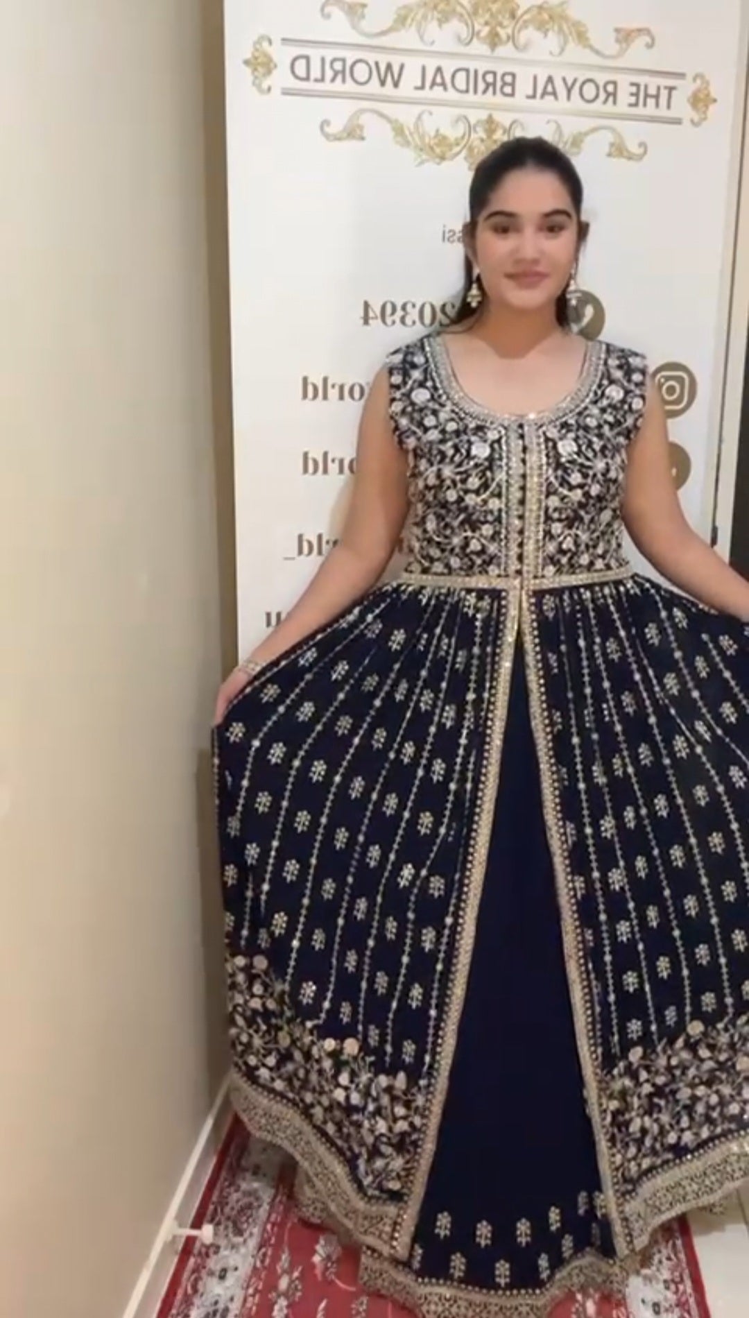 Starlight Midnight Blue Ensemble - Designer Lehenga