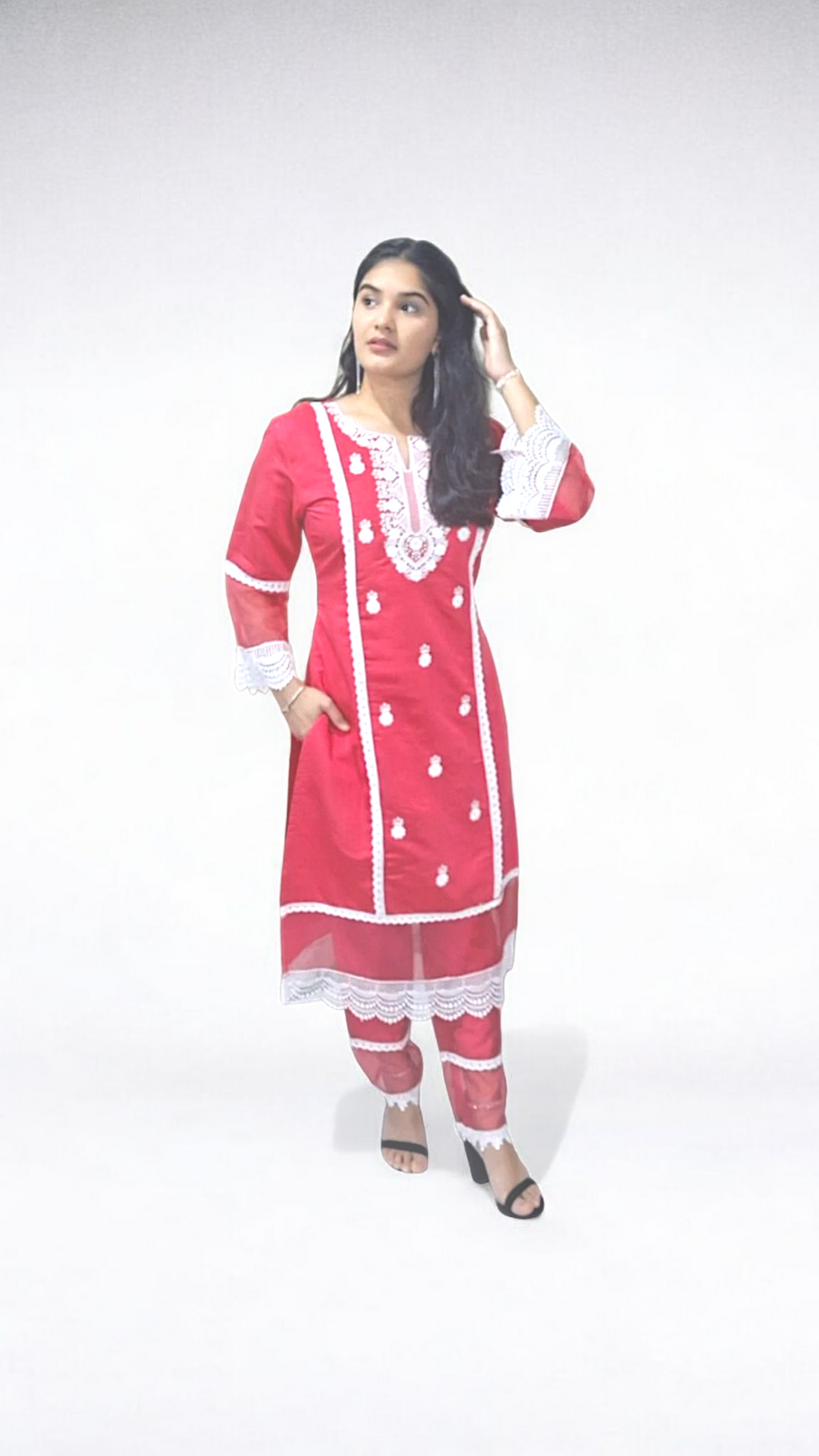 Marvelous Magenta Narrow Plazo Suit