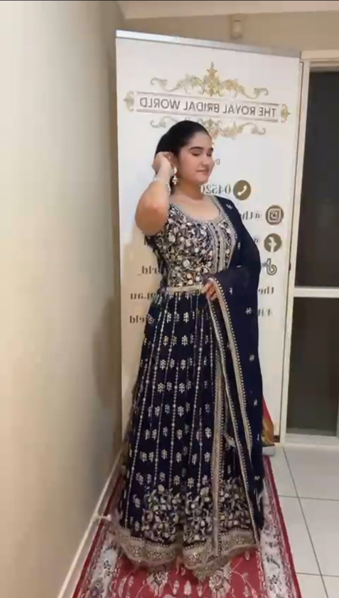 Starlight Midnight Blue Ensemble - Designer Lehenga