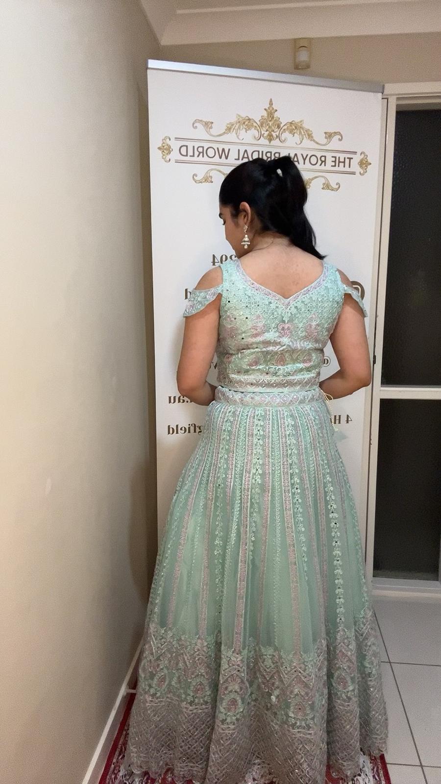 Elegant Pastel Blue Lehenga
